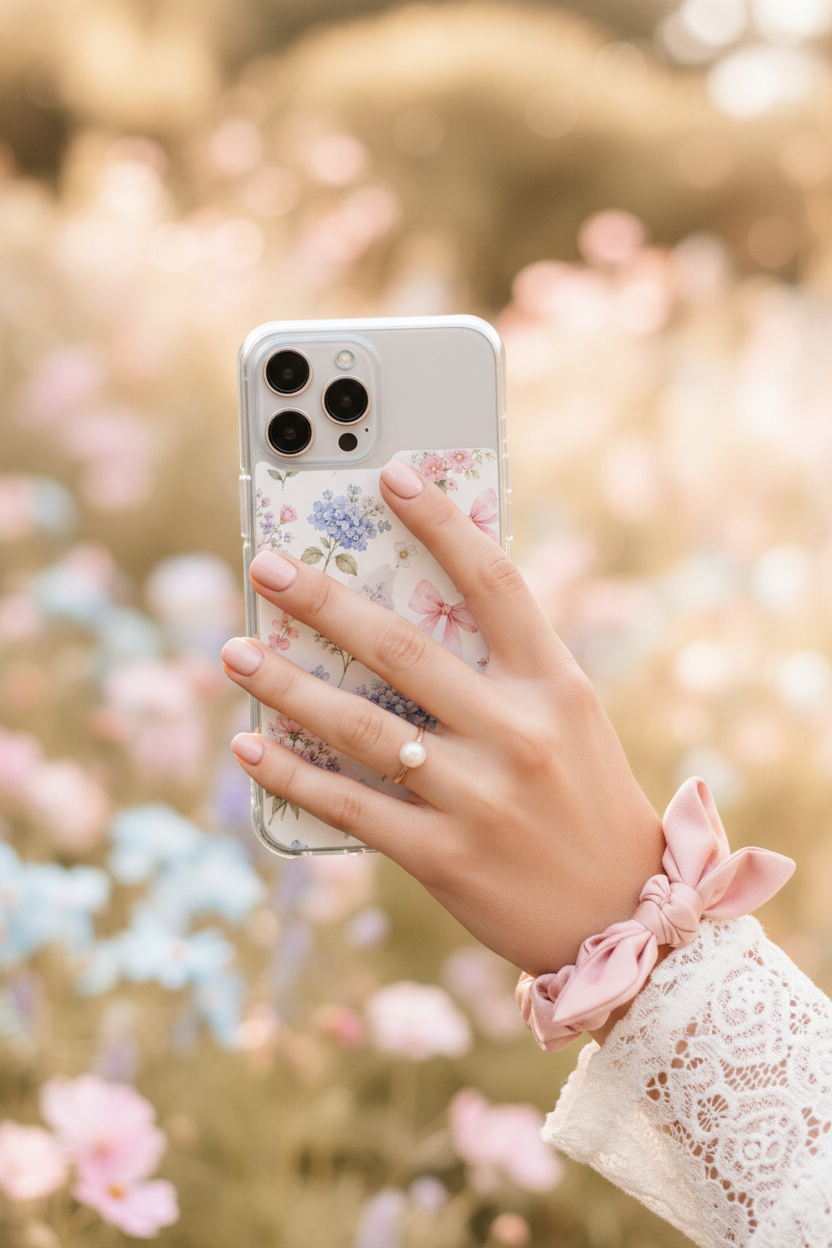Floral Bow MagSafe Case Lifestyle
