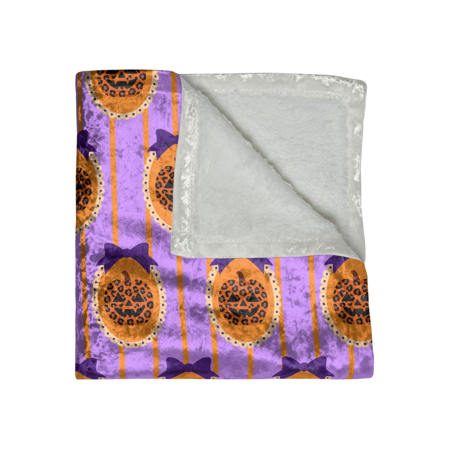 Purple & Gold Sunburst Pattern Cozy Throw - Crushed Velvet Blanket