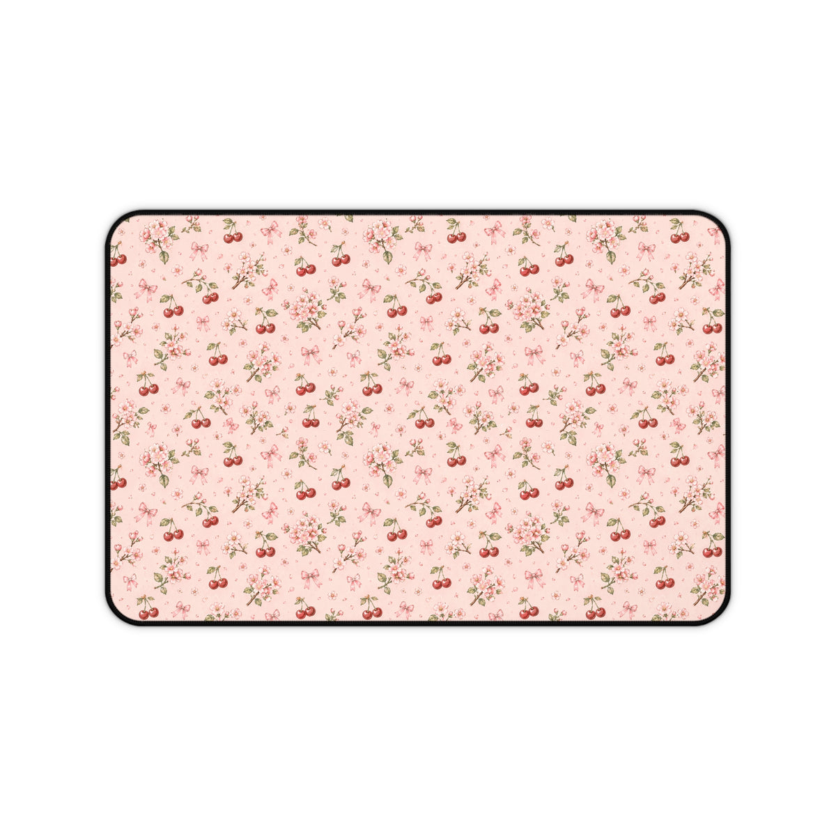Cherry Blossom Desk Mat — Pink Floral Mouse Pad for Cute Desk Décor