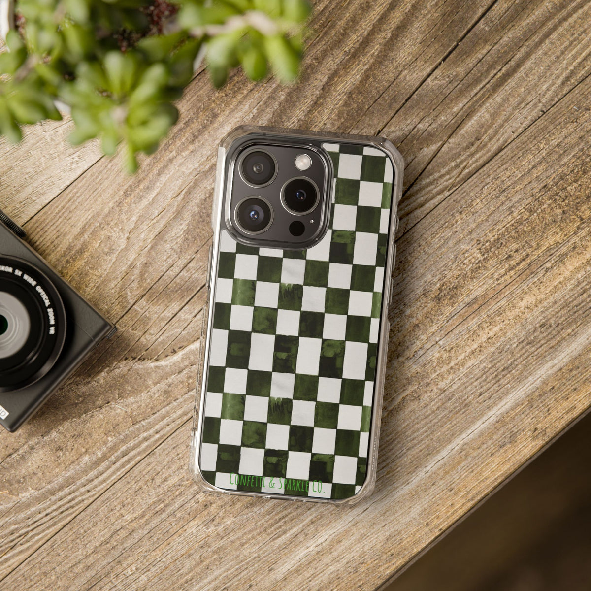 Designer Monogram Clear Magnetic Phone Case