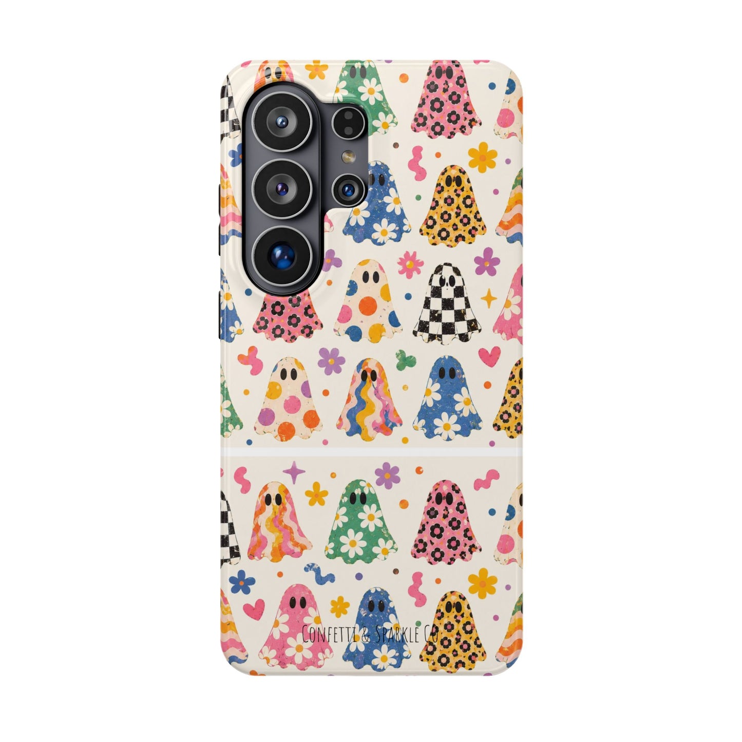 Cute Patterned Ghost Phone Case – Magnetic Impact-Resistant Case