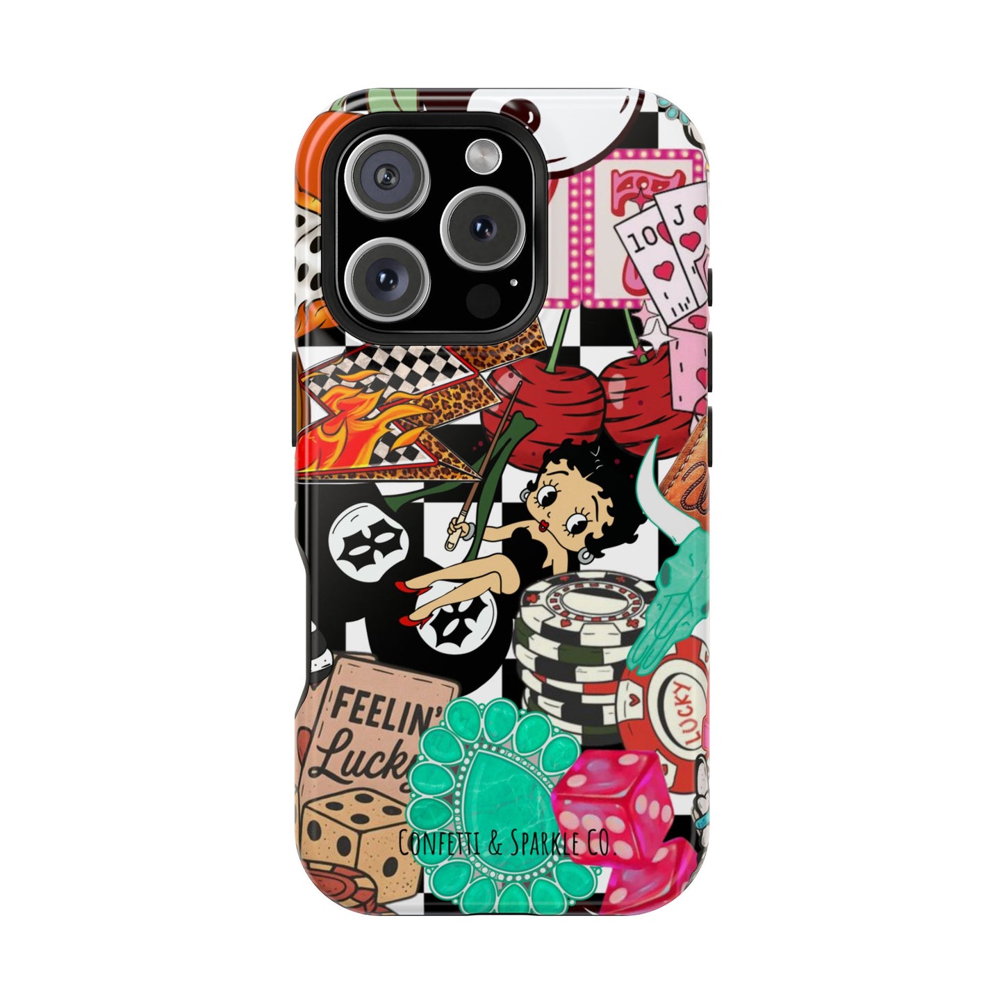 Betty Boop Casino Collage Magnetic Impact Phone Case