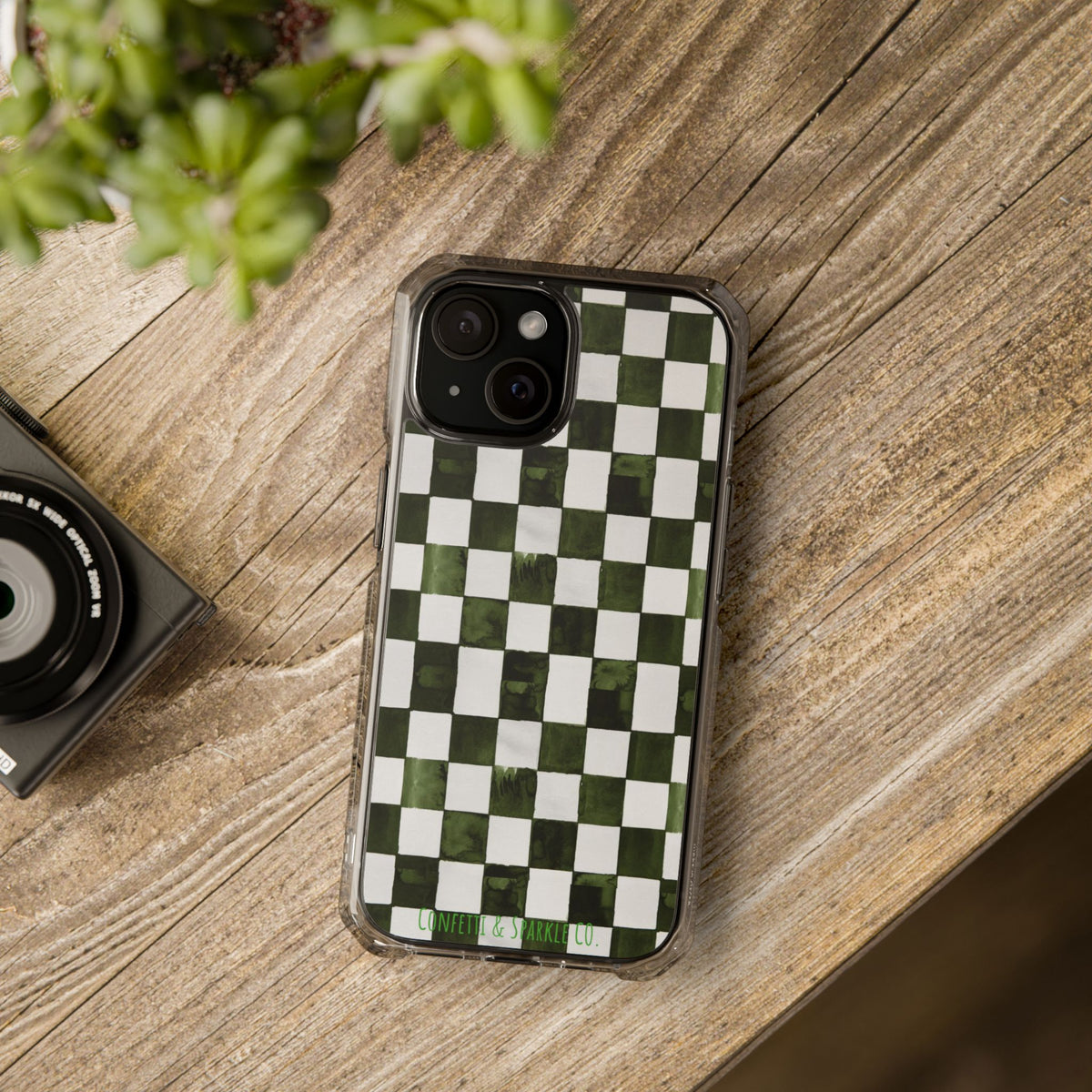 Designer Monogram Clear Magnetic Phone Case
