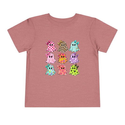 Colorful Patterned Ghosts - Toddler Tee