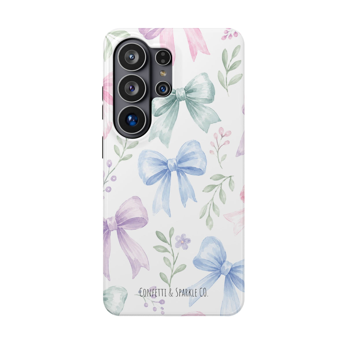 Floral Pastel Bow Magnetic Phone Case — Impact-Resistant iPhone Cover