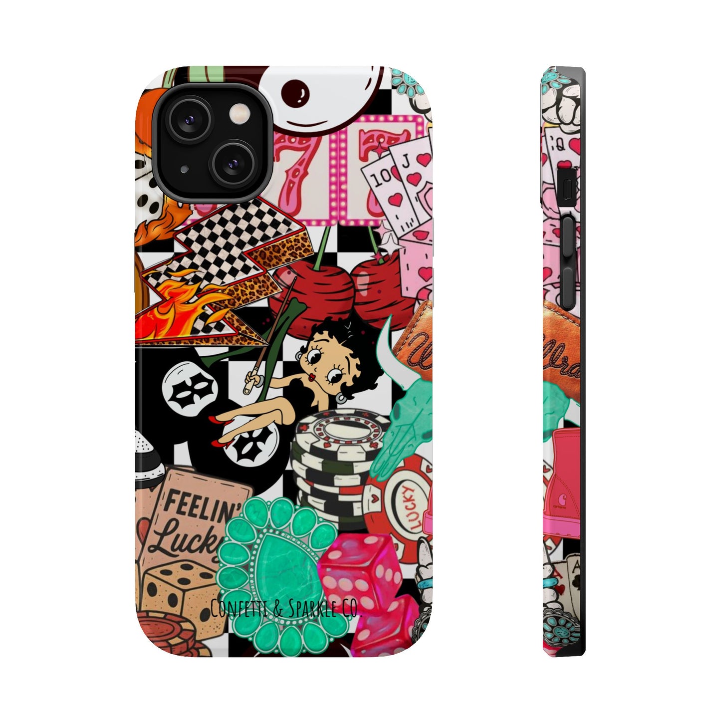 Betty Boop Casino Collage Magnetic Impact Phone Case