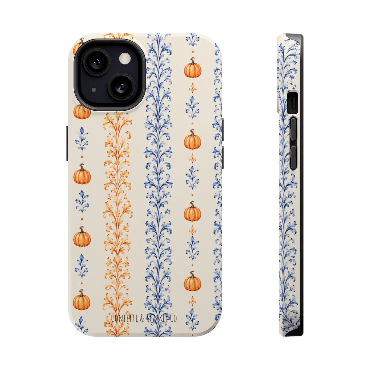 Pumpkin Vine Pattern Magnetic Impact Phone Case