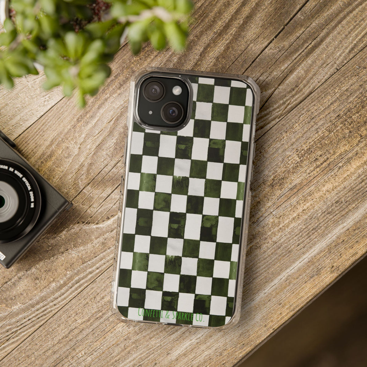 Designer Monogram Clear Magnetic Phone Case