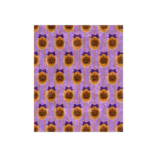 Purple & Gold Sunburst Pattern Cozy Throw - Crushed Velvet Blanket