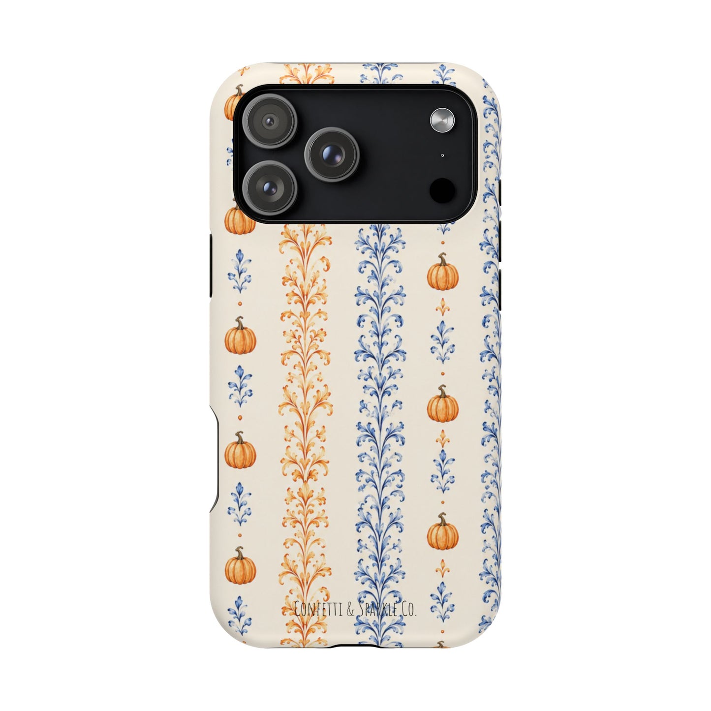 Pumpkin Vine Pattern Magnetic Impact Phone Case