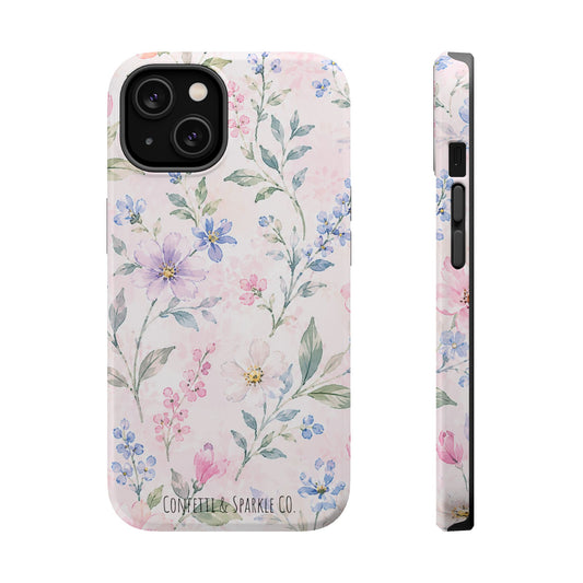 Floral Watercolor Magnetic Impact Phone Case
