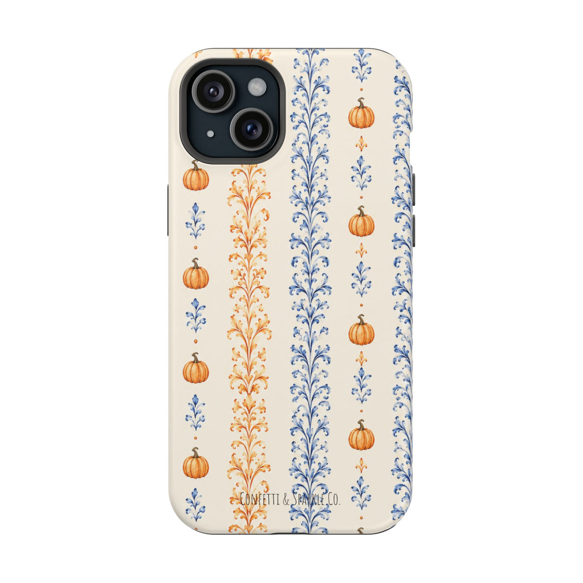 Pumpkin Vine Pattern Magnetic Impact Phone Case