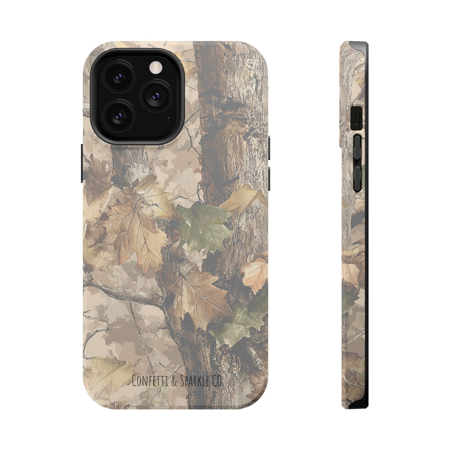 Camouflage Magnetic Impact-Resistant Phone Case — Forest Camo Protective Cover