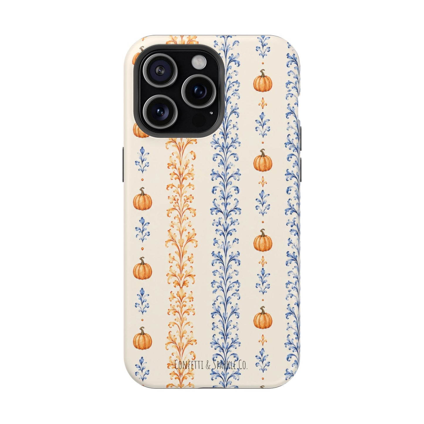 Pumpkin Vine Pattern Magnetic Impact Phone Case