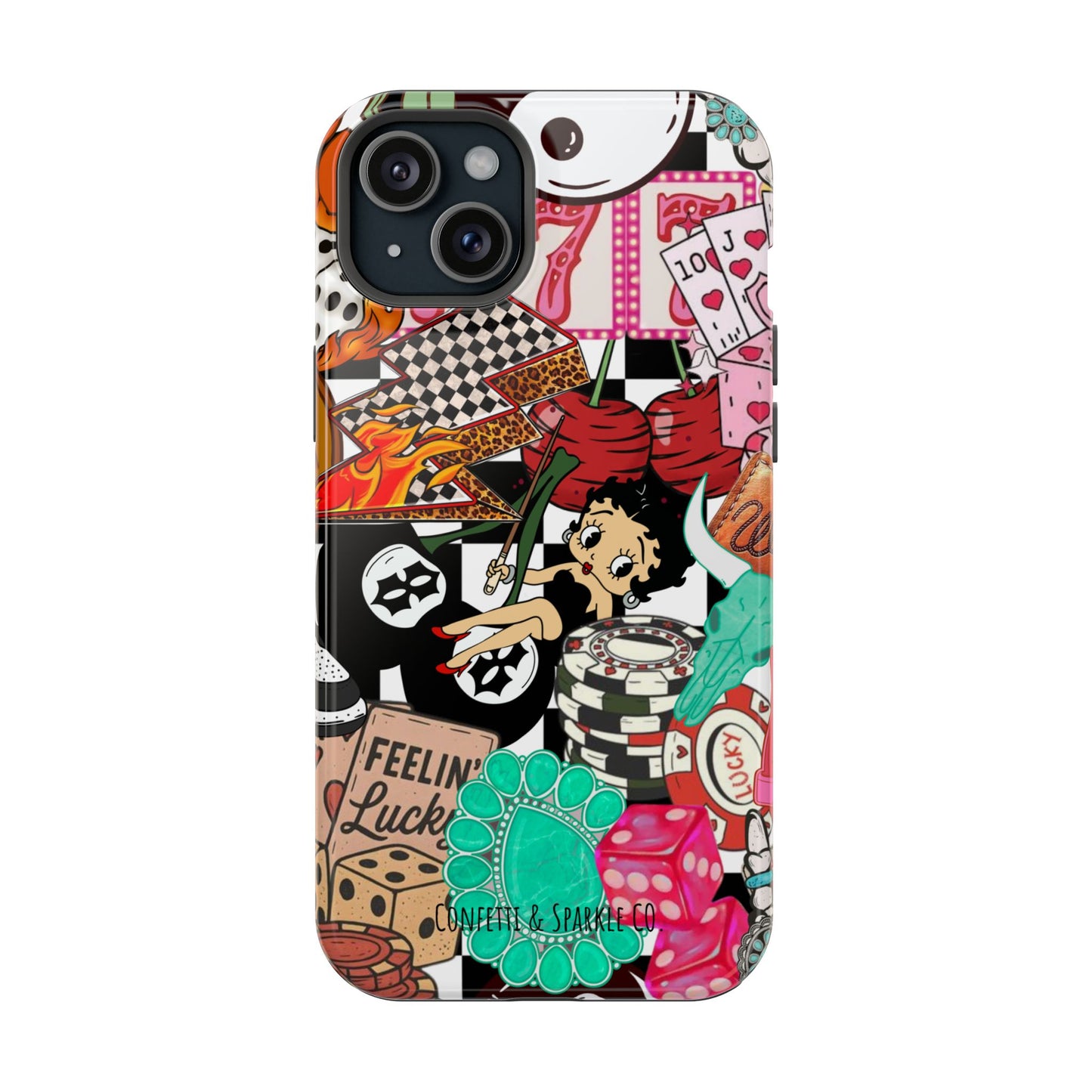 Betty Boop Casino Collage Magnetic Impact Phone Case