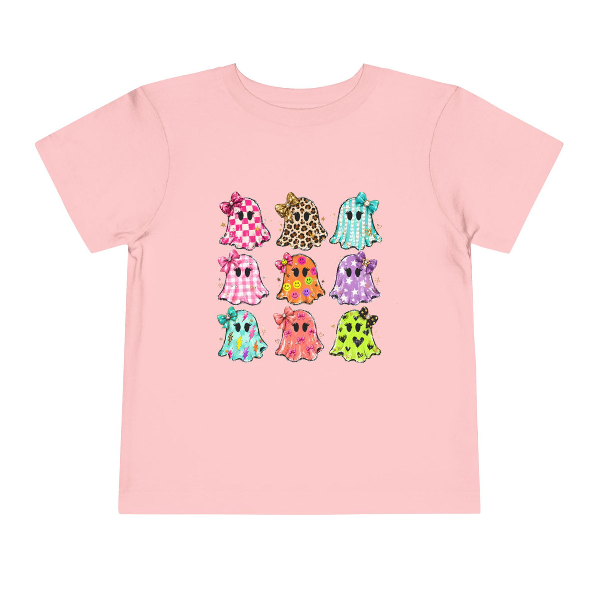 Colorful Patterned Ghosts - Toddler Tee