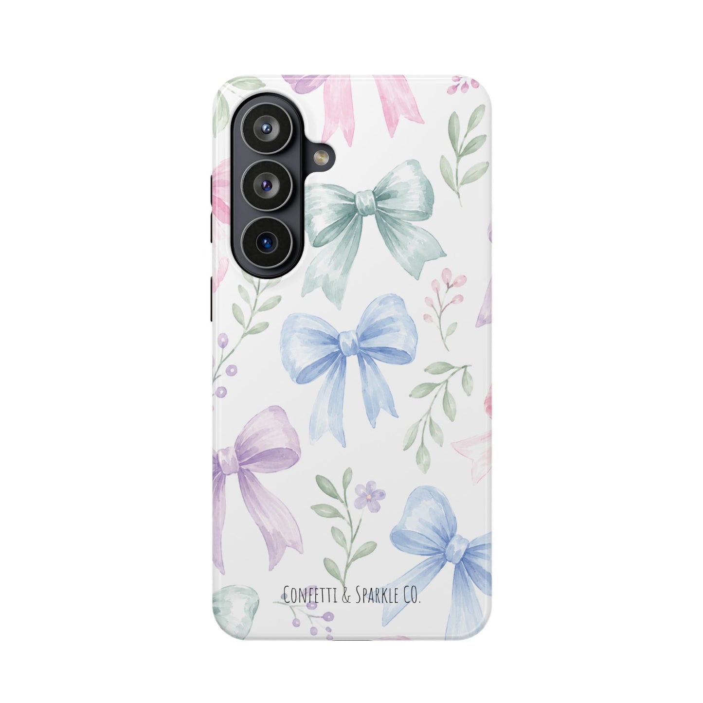 Floral Pastel Bow Magnetic Phone Case — Impact-Resistant iPhone Cover