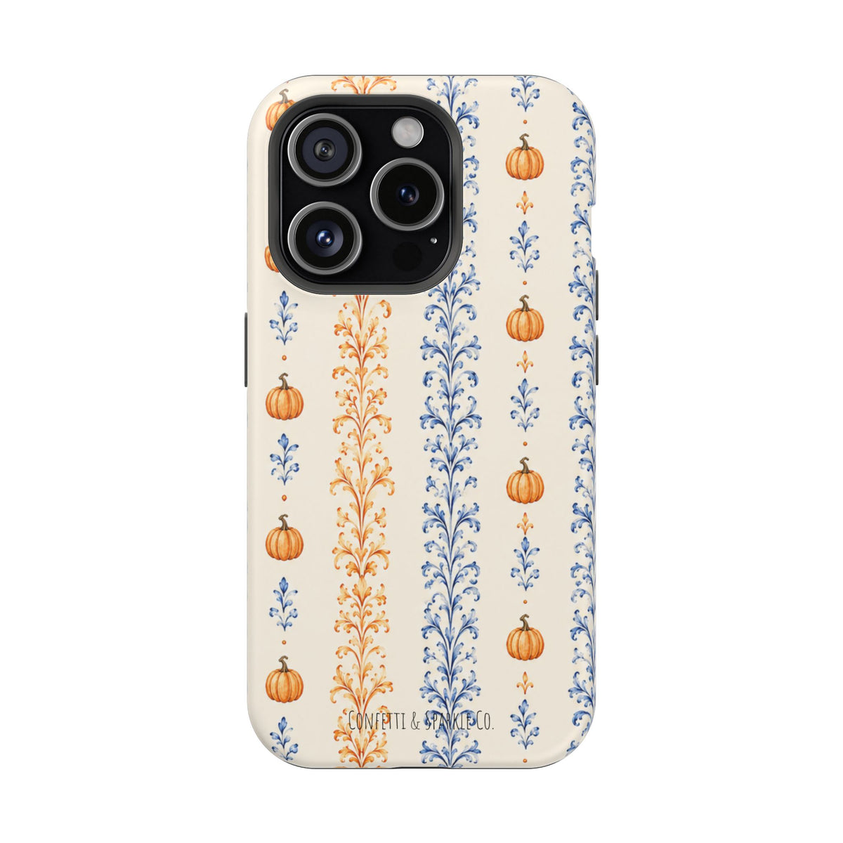 Pumpkin Vine Pattern Magnetic Impact Phone Case