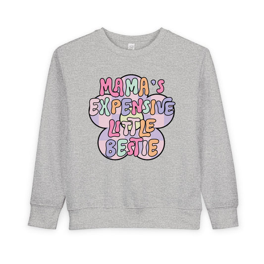 Mama's Expensive Little Bestie Toddler Sweatshirt