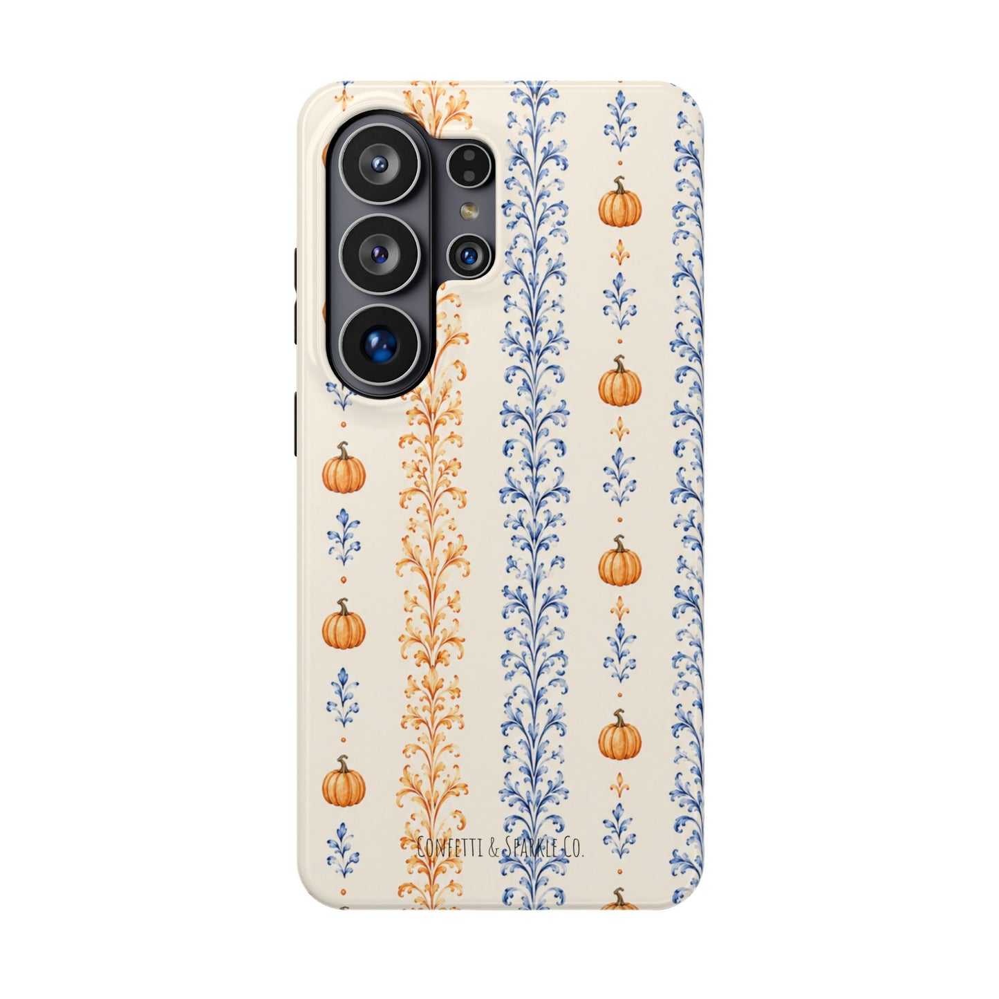 Pumpkin Vine Pattern Magnetic Impact Phone Case
