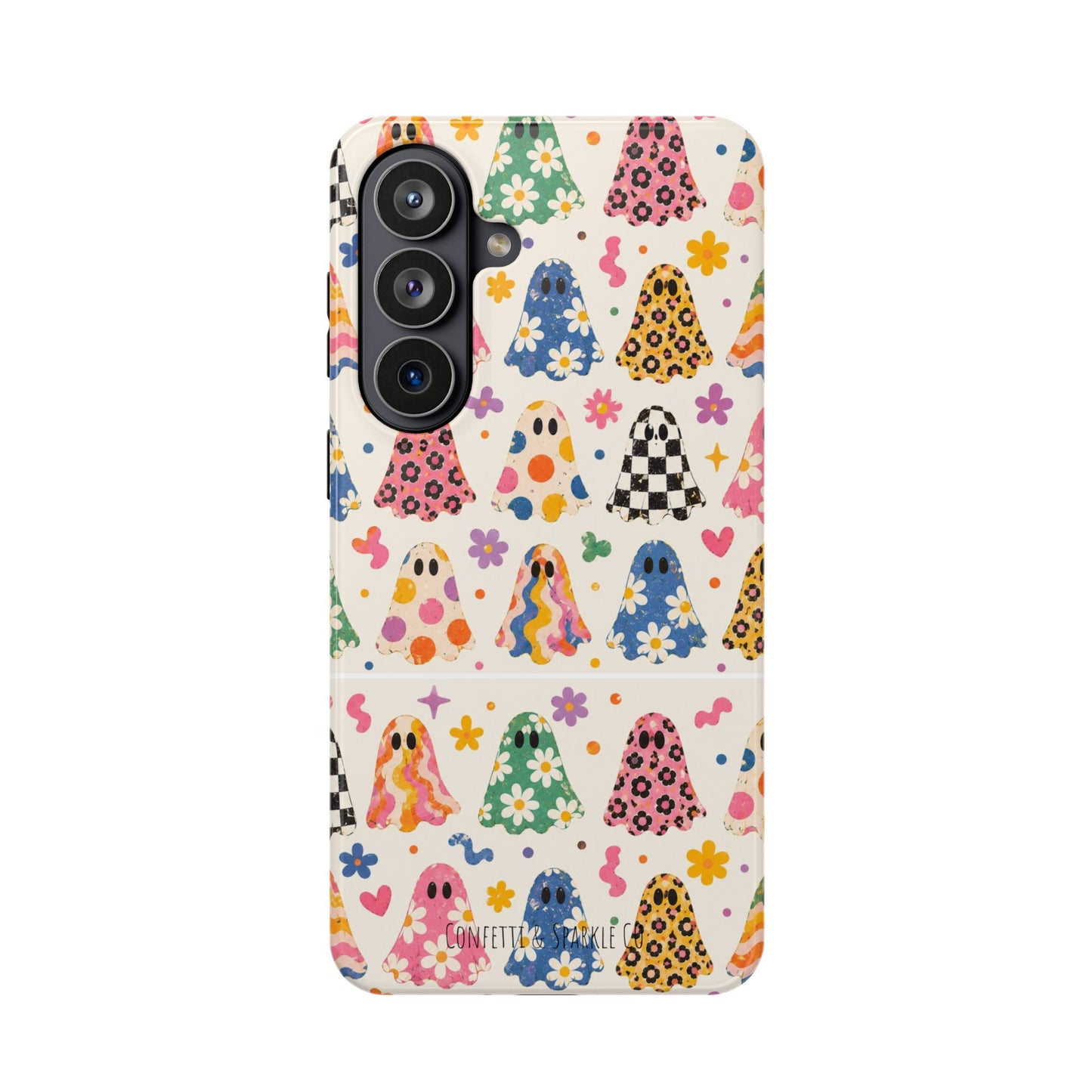 Cute Patterned Ghost Phone Case – Magnetic Impact-Resistant Case