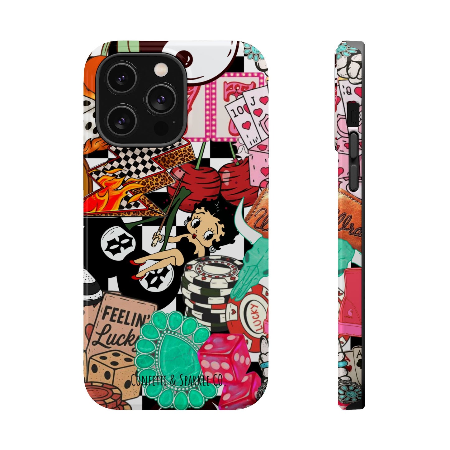 Betty Boop Casino Collage Magnetic Impact Phone Case