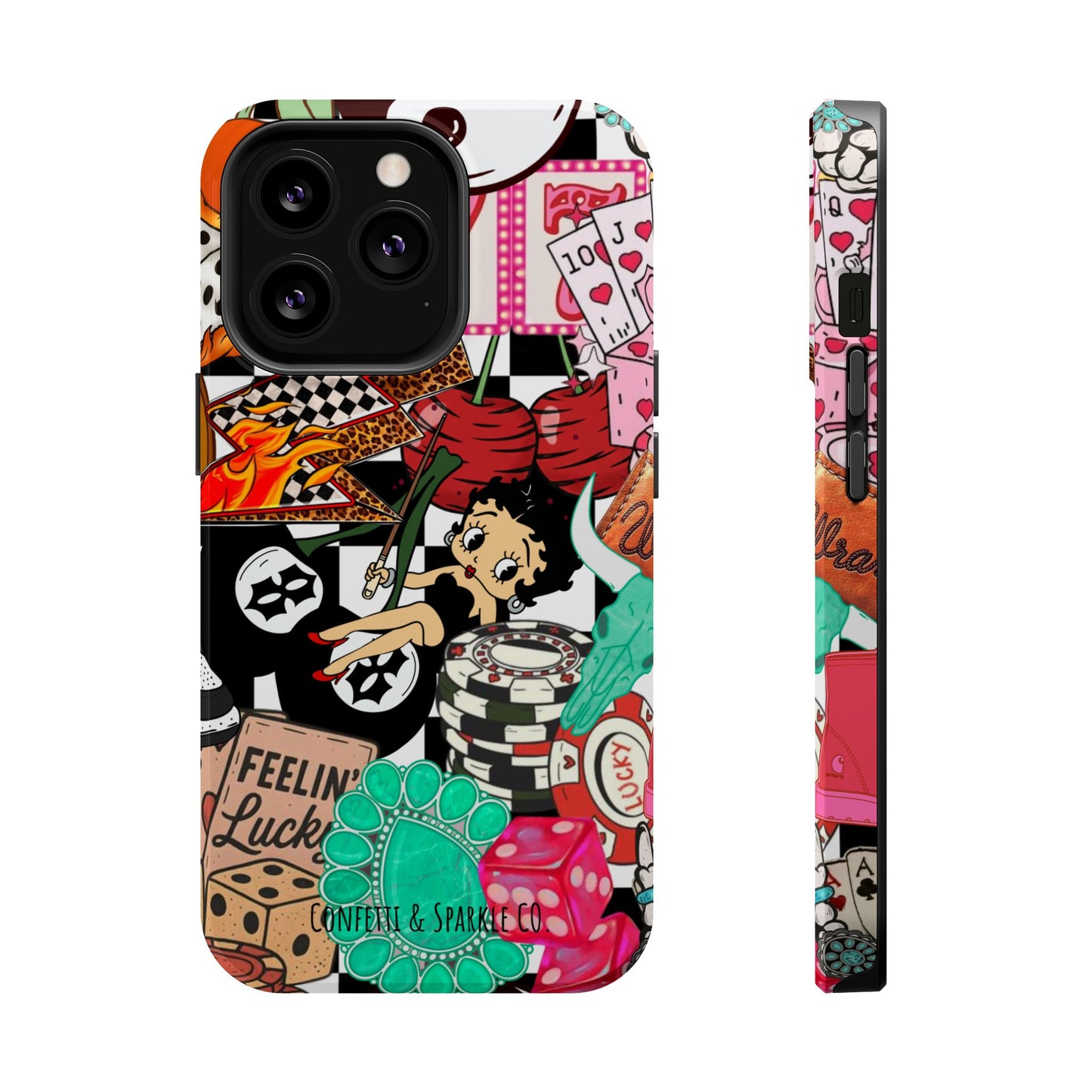 Betty Boop Casino Collage Magnetic Impact Phone Case