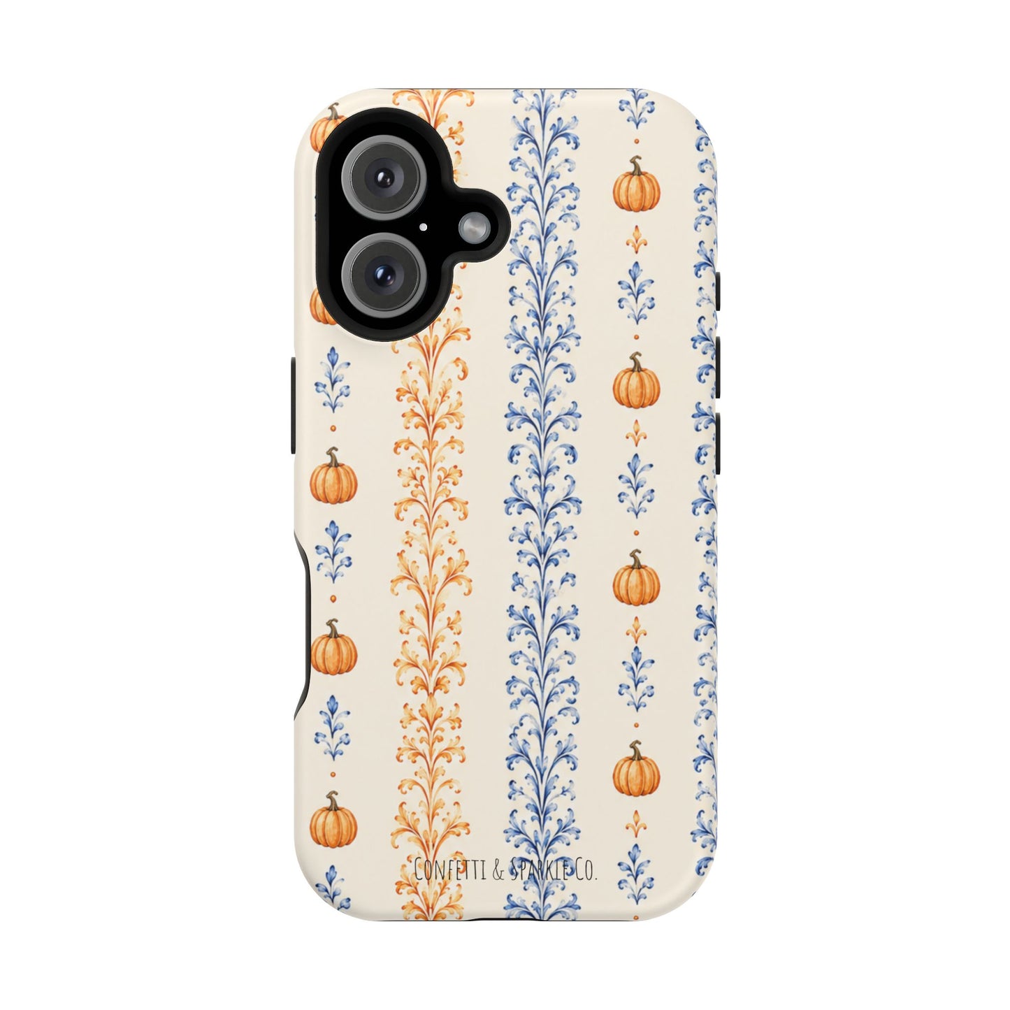 Pumpkin Vine Pattern Magnetic Impact Phone Case