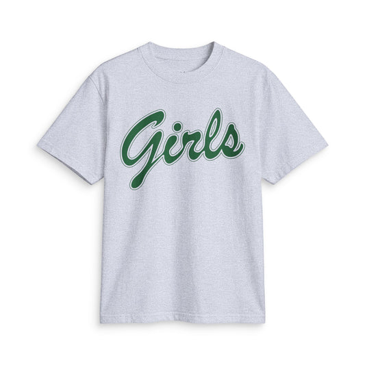 Girls Script T-Shirt — Retro Green Athletic Tee