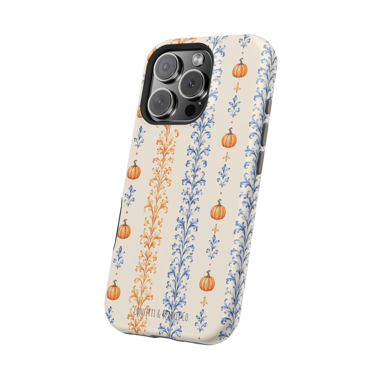 Pumpkin Vine Pattern Magnetic Impact Phone Case
