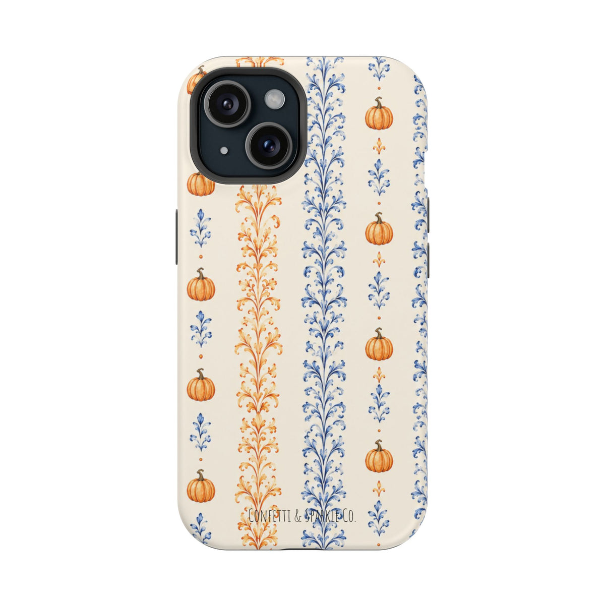 Pumpkin Vine Pattern Magnetic Impact Phone Case