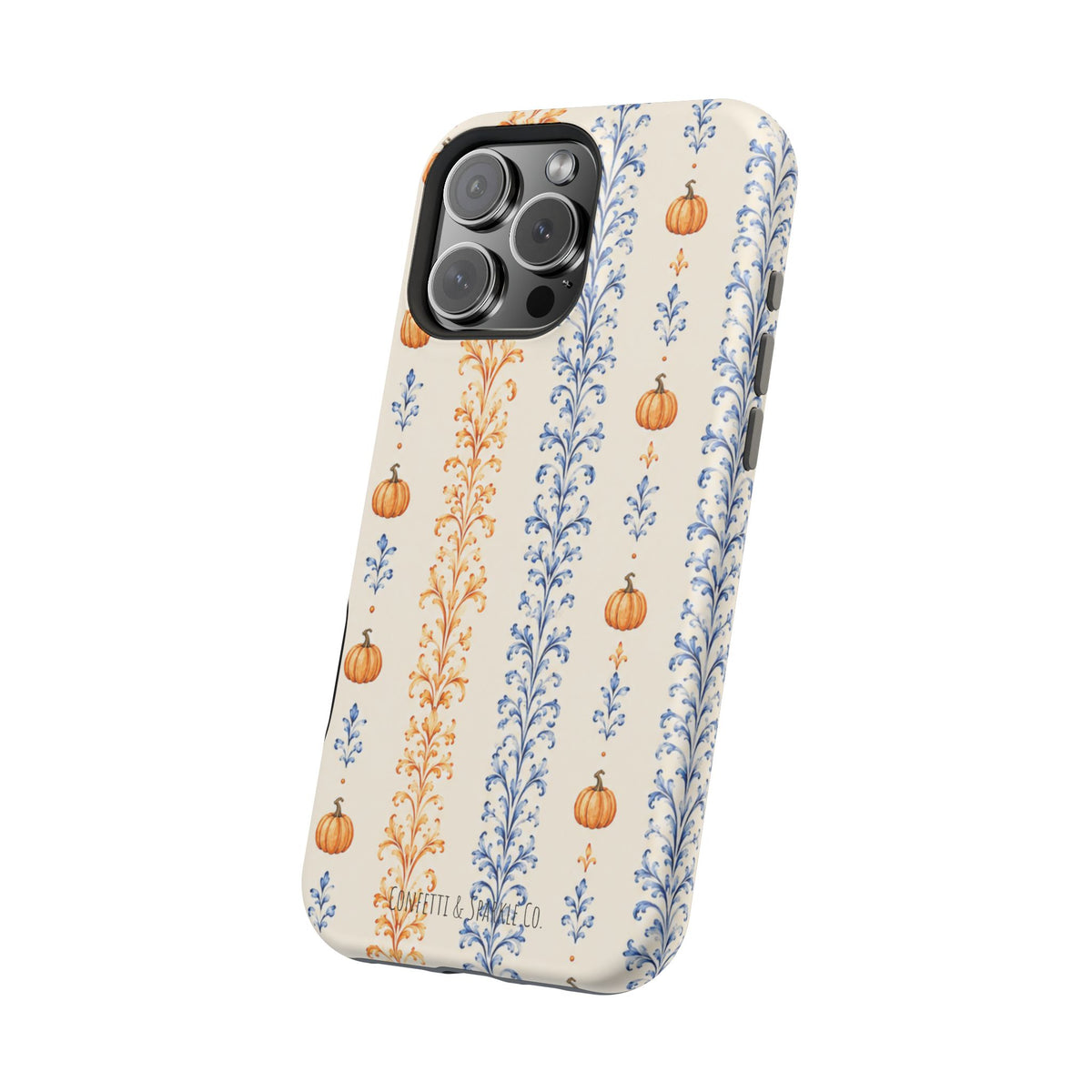 Pumpkin Vine Pattern Magnetic Impact Phone Case