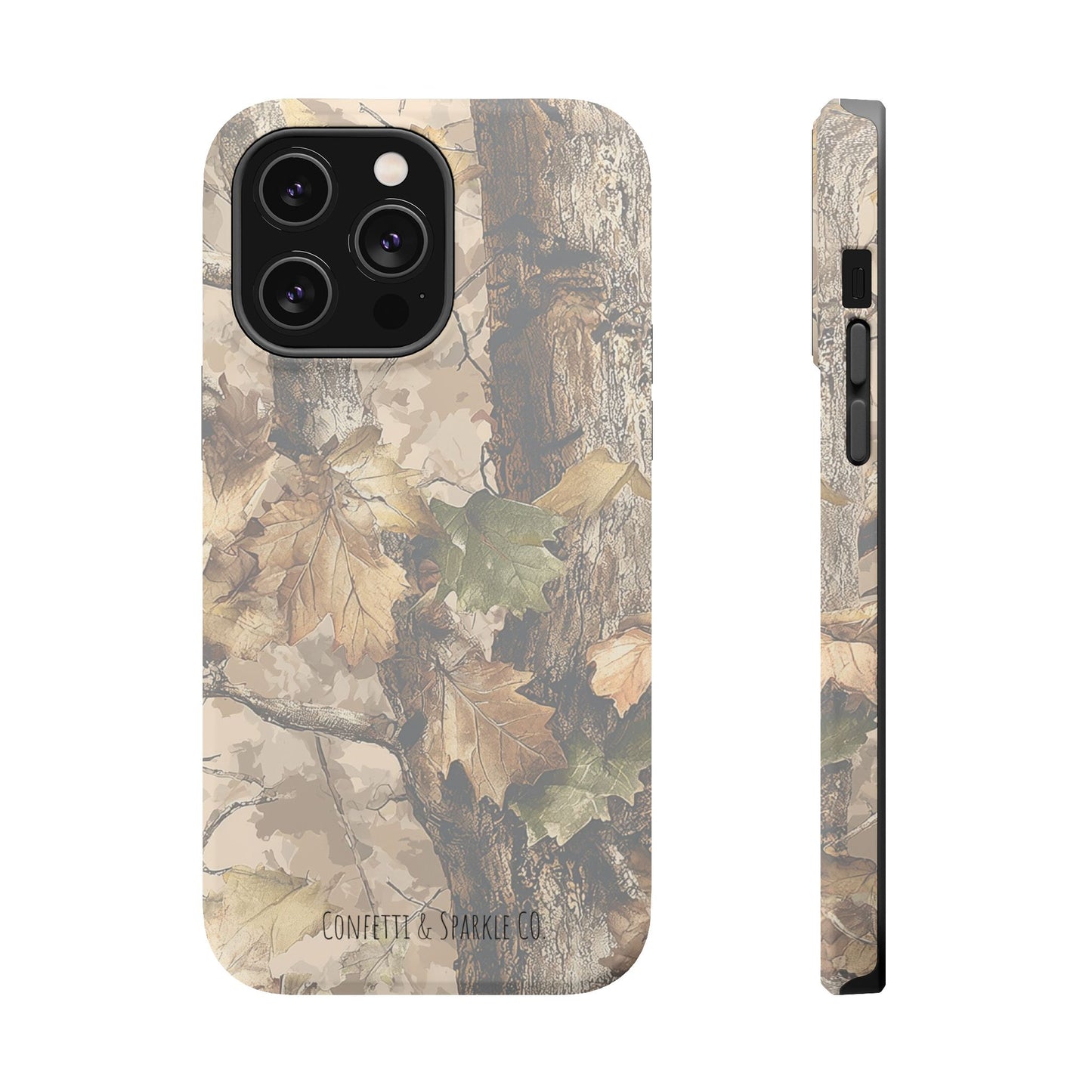 Camouflage Magnetic Impact-Resistant Phone Case — Forest Camo Protective Cover