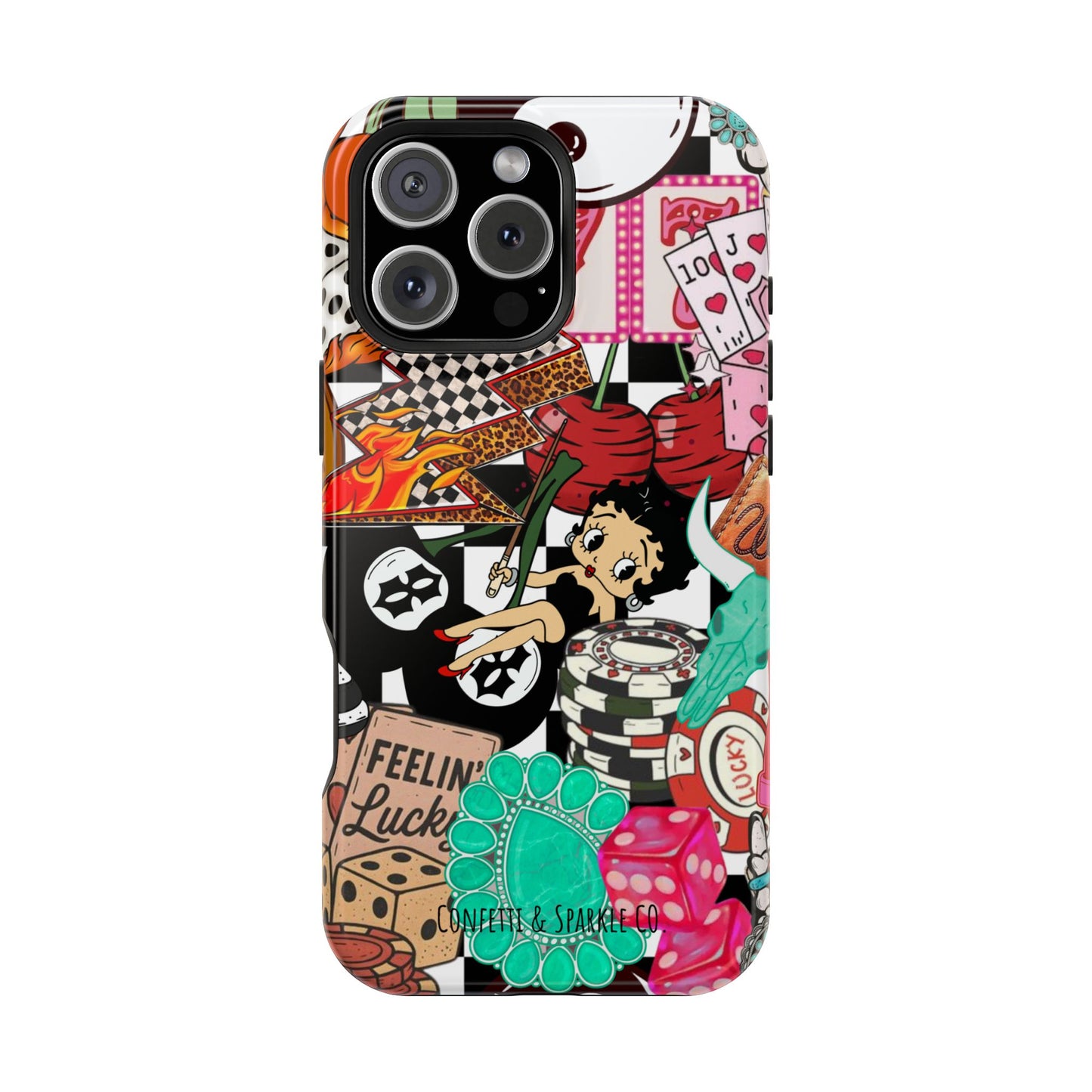 Betty Boop Casino Collage Magnetic Impact Phone Case