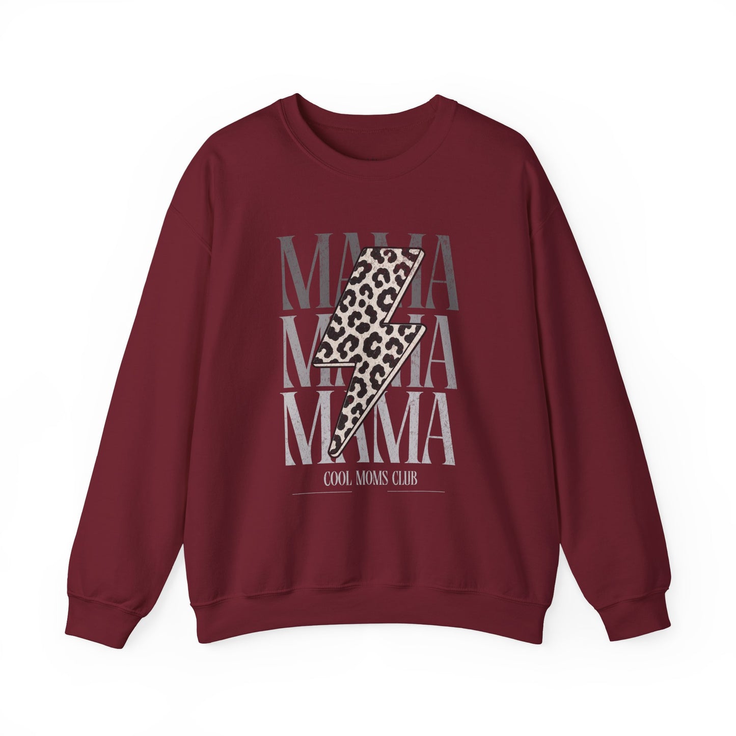 Mama Lightning Bolt Leopard Sweatshirt