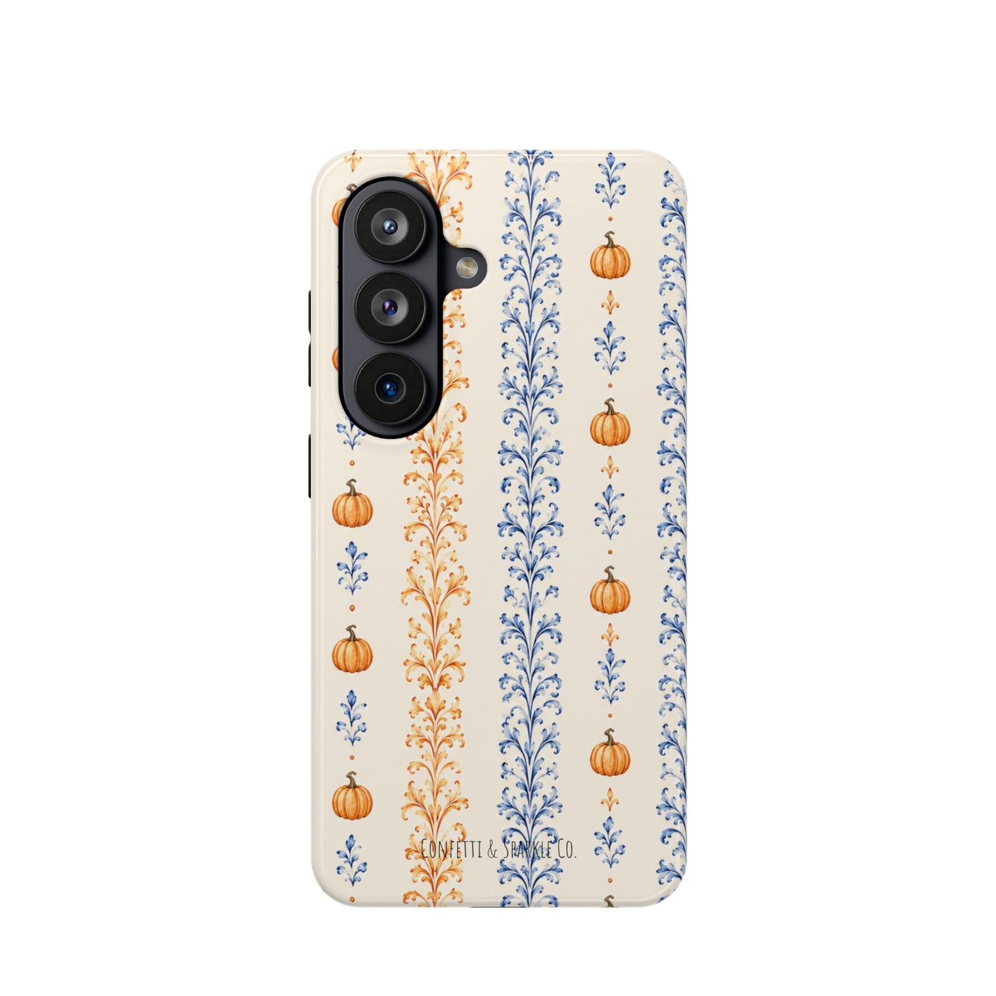 Pumpkin Vine Pattern Magnetic Impact Phone Case