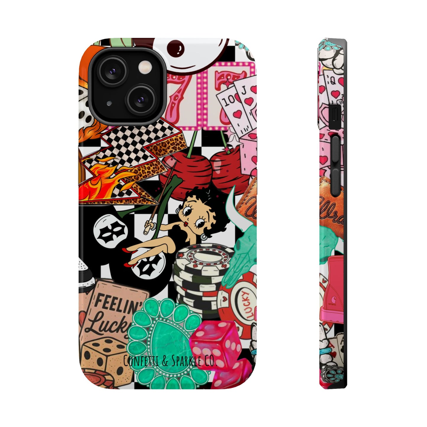 Betty Boop Casino Collage Magnetic Impact Phone Case