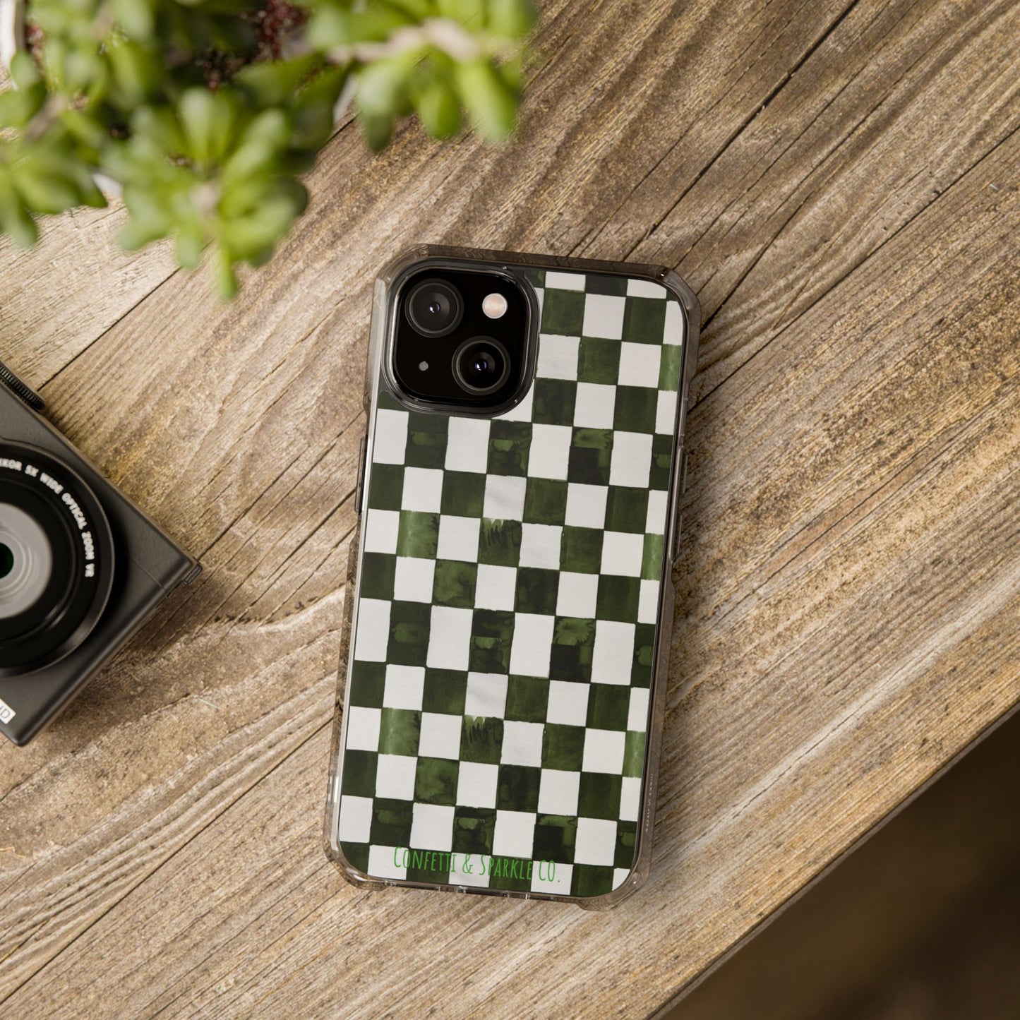 Designer Monogram Clear Magnetic Phone Case