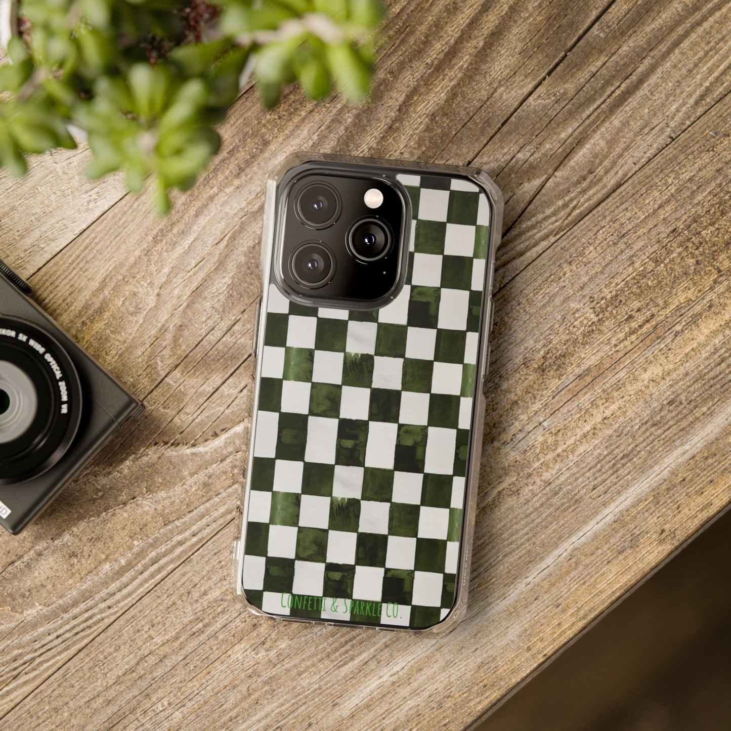 Designer Monogram Clear Magnetic Phone Case