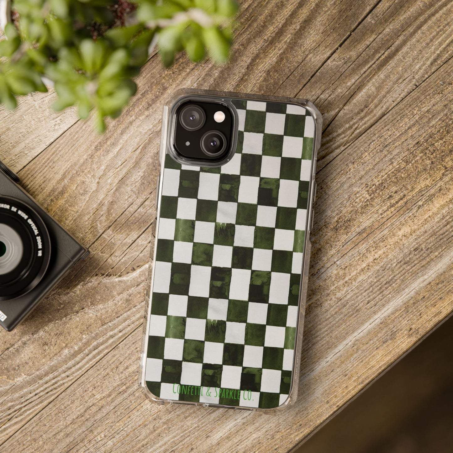 Designer Monogram Clear Magnetic Phone Case