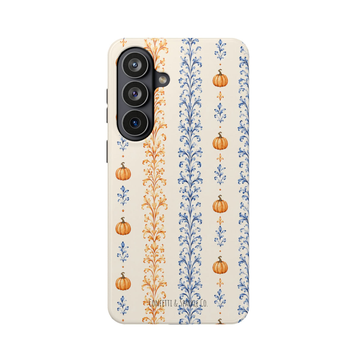 Pumpkin Vine Pattern Magnetic Impact Phone Case