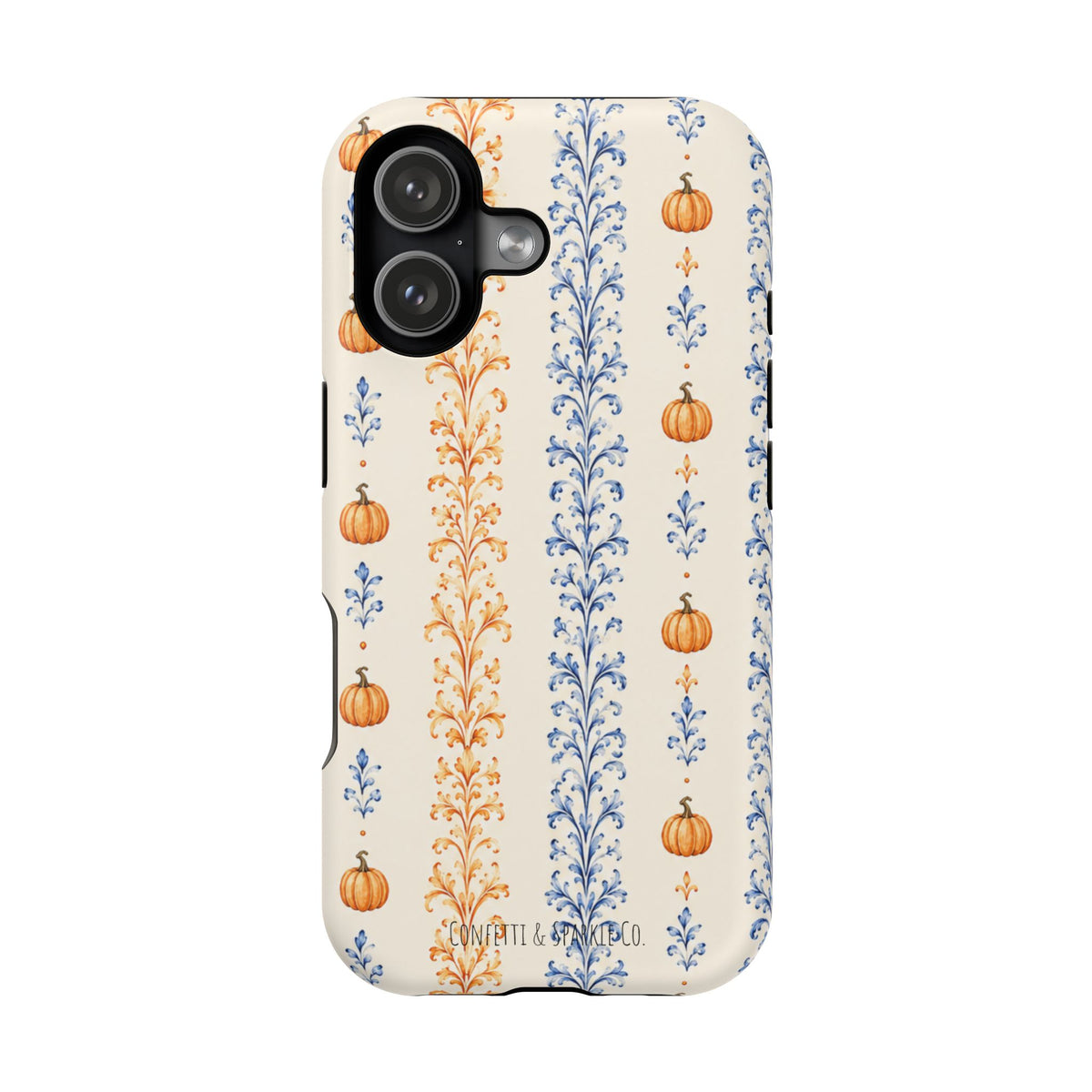 Pumpkin Vine Pattern Magnetic Impact Phone Case