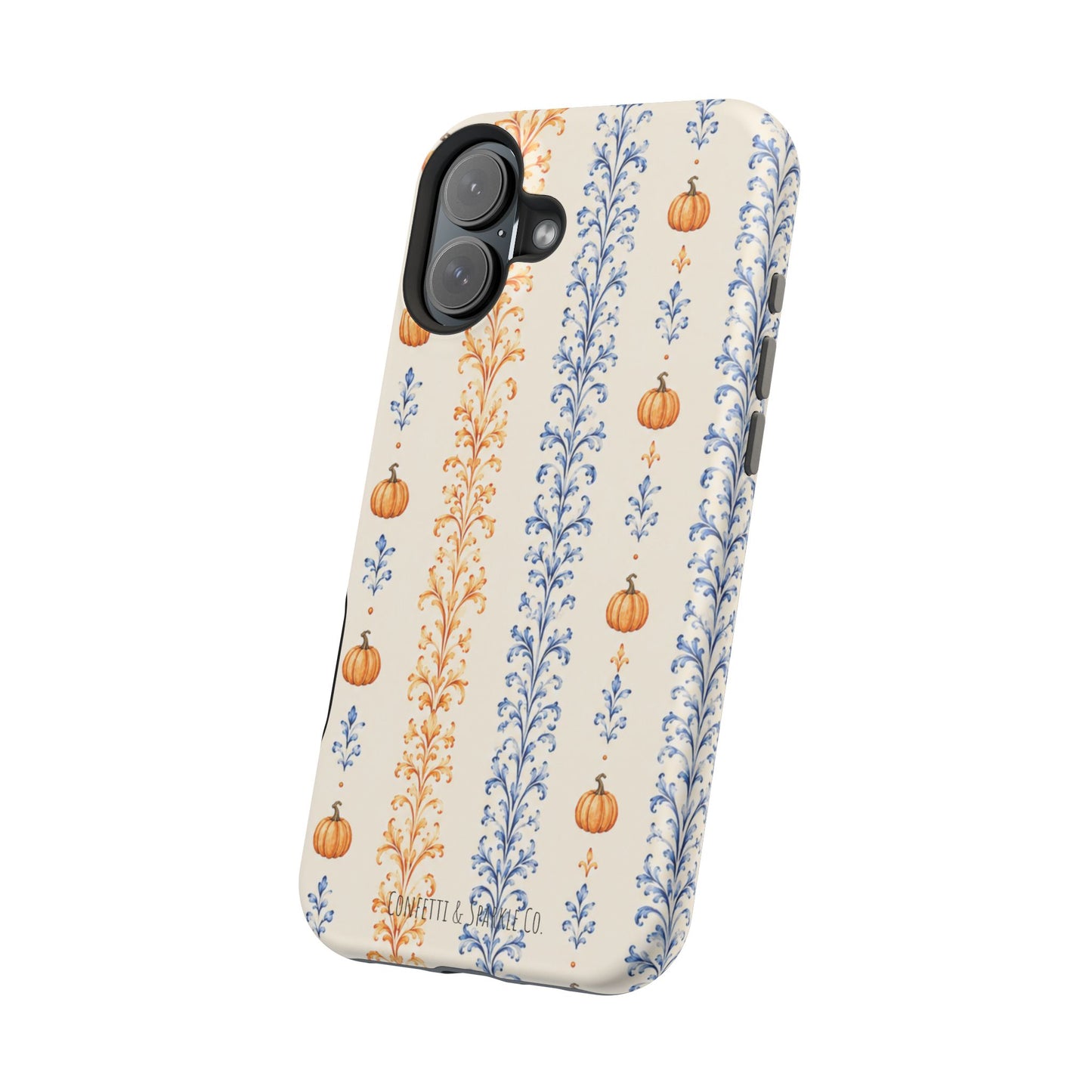 Pumpkin Vine Pattern Magnetic Impact Phone Case