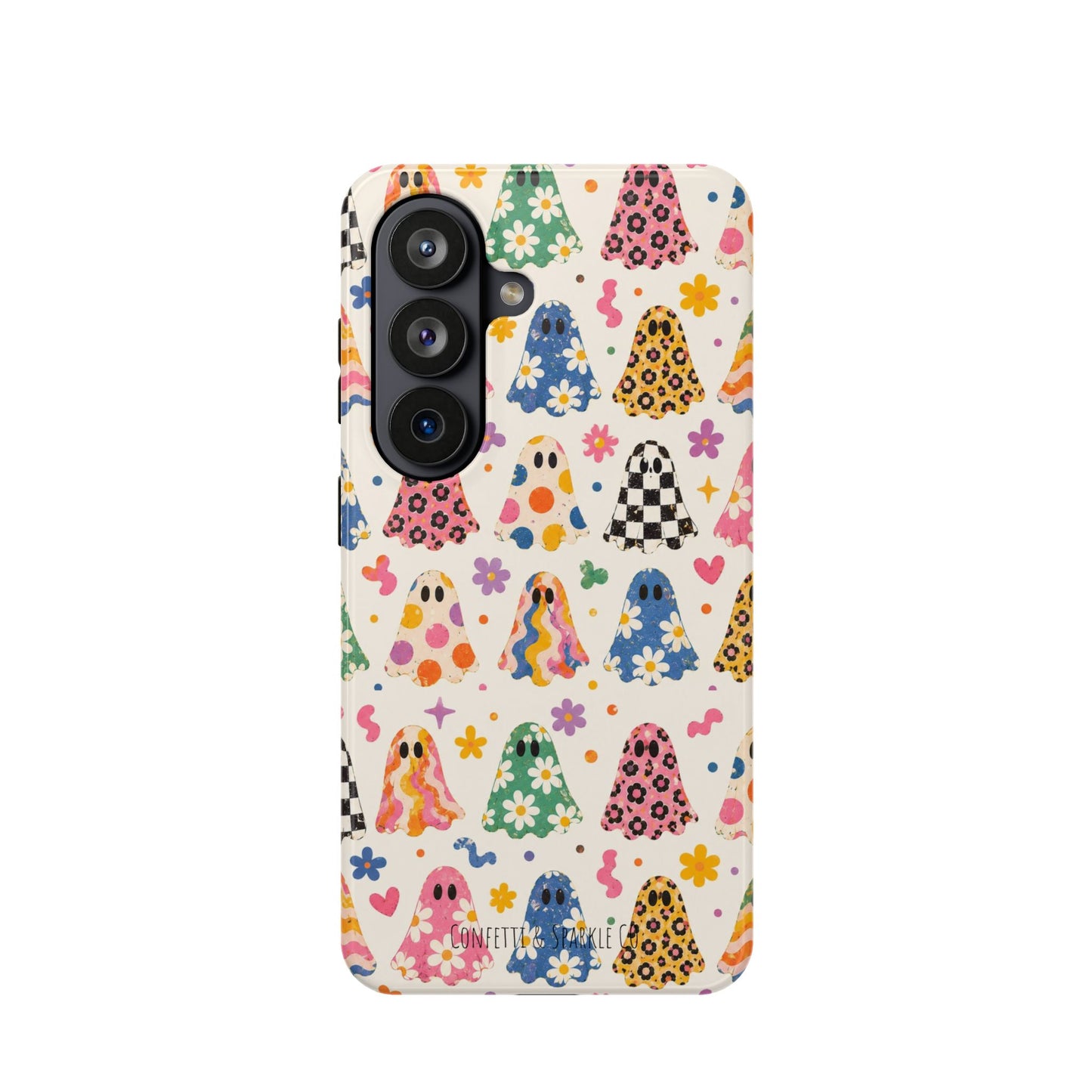 Cute Patterned Ghost Phone Case – Magnetic Impact-Resistant Case