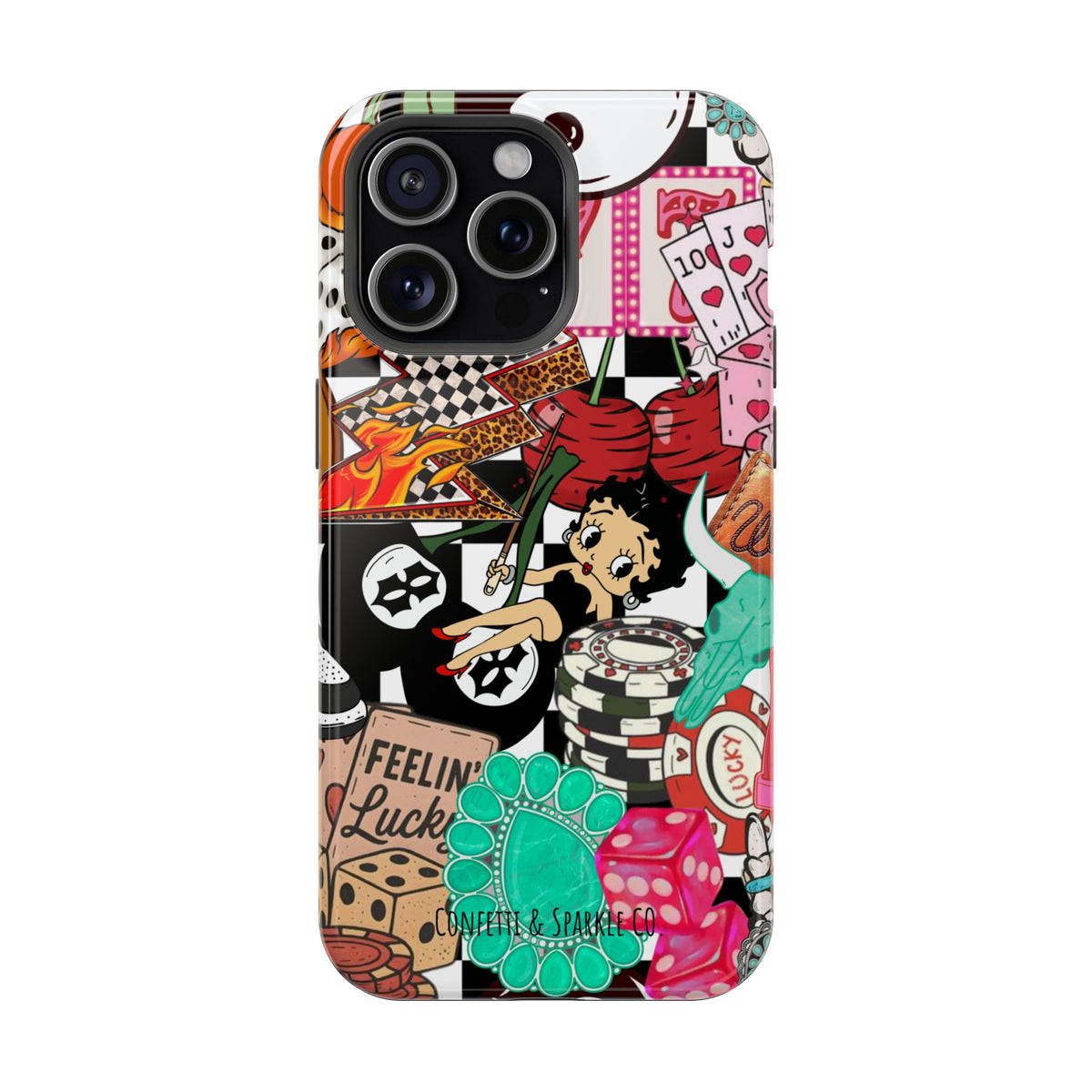 Betty Boop Casino Collage Magnetic Impact Phone Case