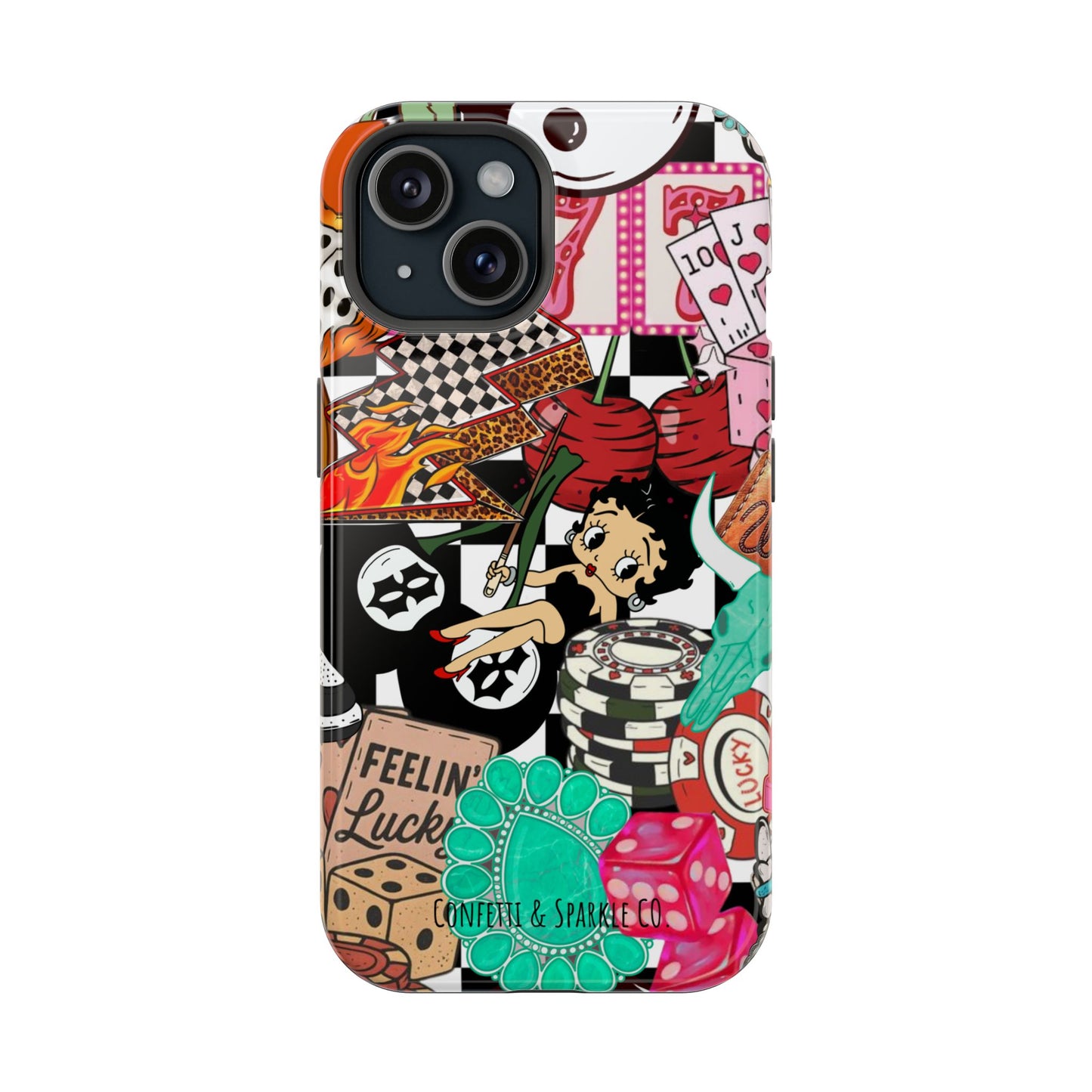 Betty Boop Casino Collage Magnetic Impact Phone Case