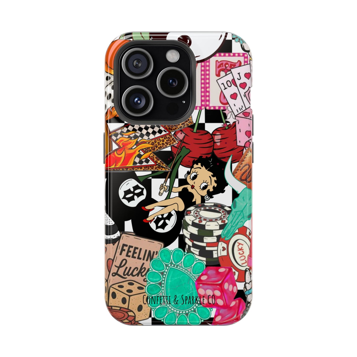 Betty Boop Casino Collage Magnetic Impact Phone Case
