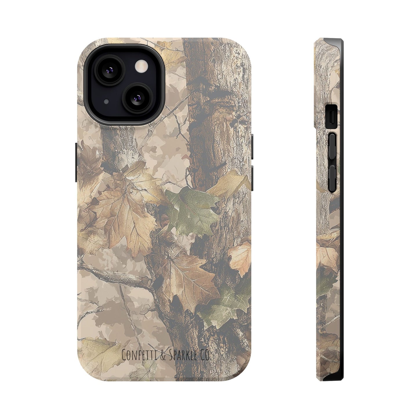 Camouflage Magnetic Impact-Resistant Phone Case — Forest Camo Protective Cover
