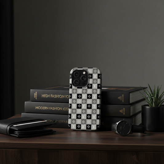 Checkered Luxury Case - Moody Editorial