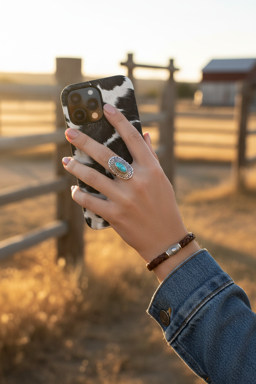 Cowhide Phone Case Lifestyle